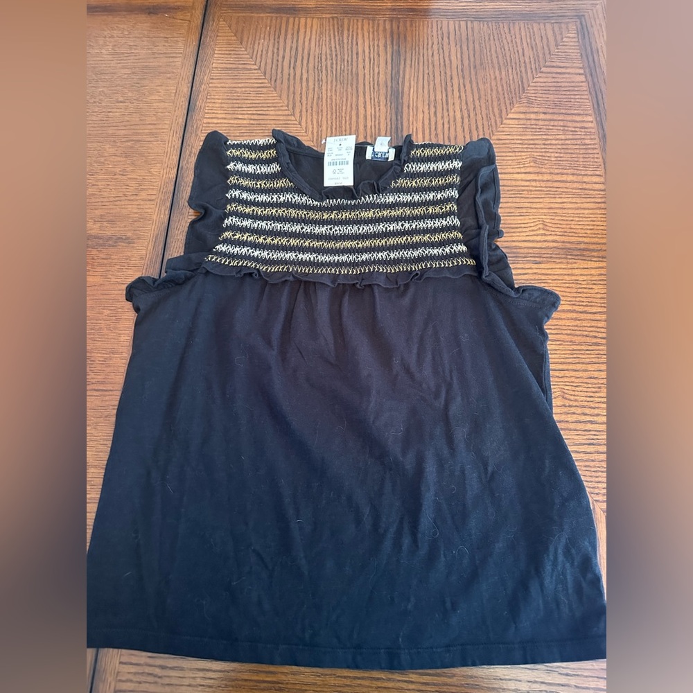 J Crew Factory womens sleeveless black top size small new with tags